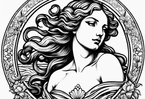 The birth of Venus tattoo idea