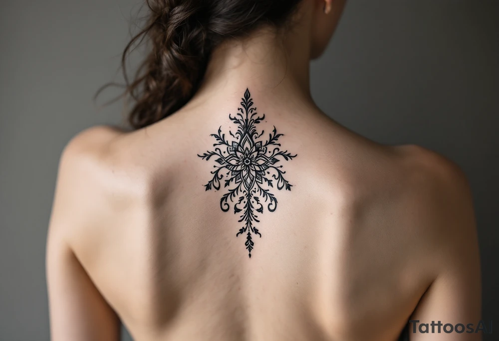 full back tattoo with body contouring tattoo idea