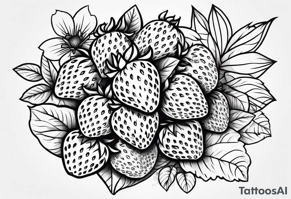 Strawberry tattoo idea