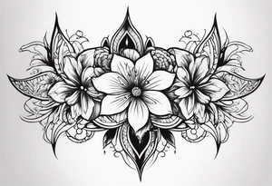 spine tattoo flower tattoo idea