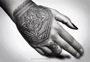 HOPE finger hand tattoo idea