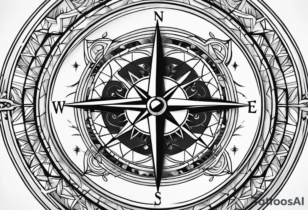 Compass tattoo idea