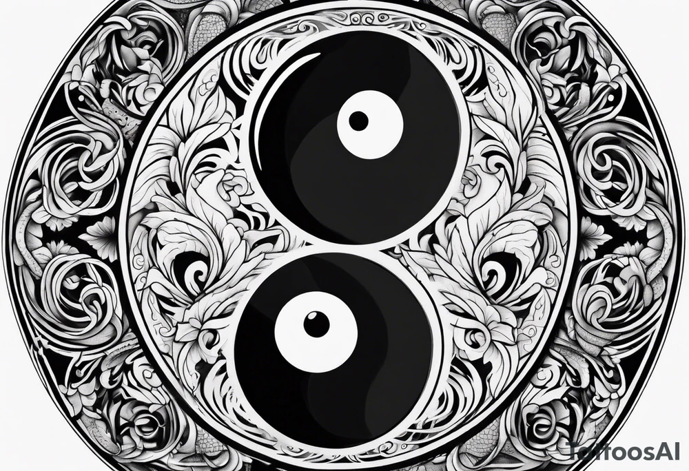 Ying yang tattoo idea
