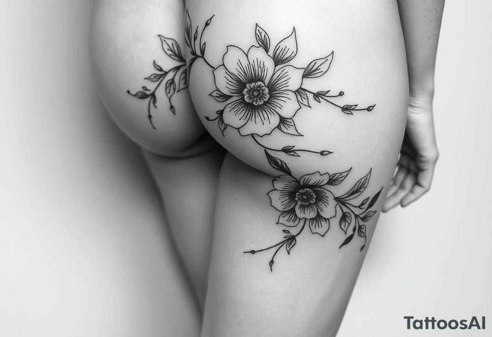 Powerful tourist tattoo for the lower back or the thigh tattoo idea