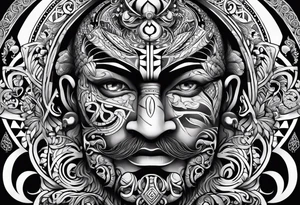 Te Moko with Croatian and Northern Irish influences tattoo idea