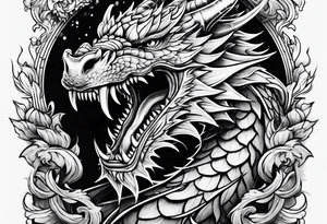 roaring dragons tattoo idea