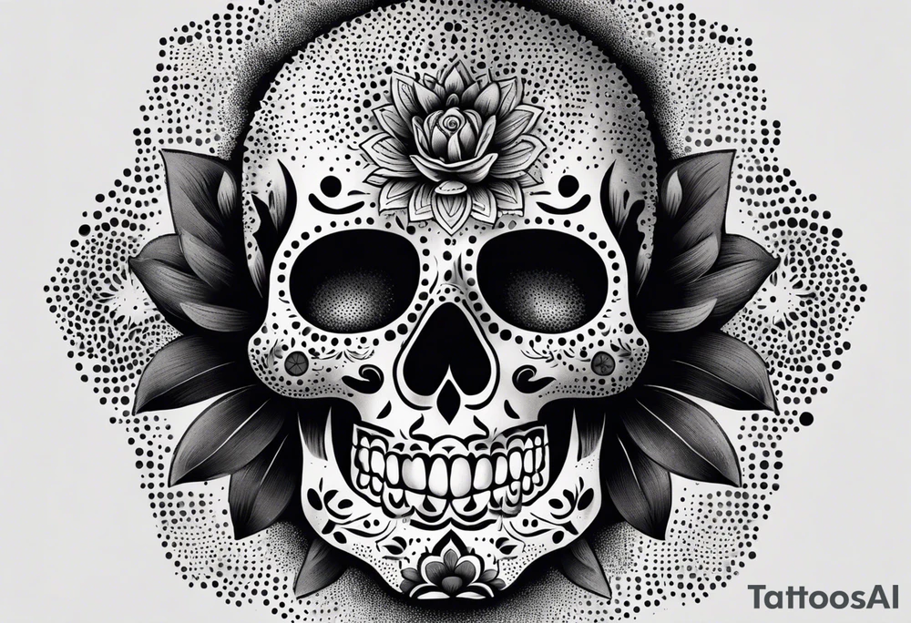 mexican skull tattoo idea