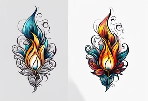 Flower fire for a male tattoo tattoo idea