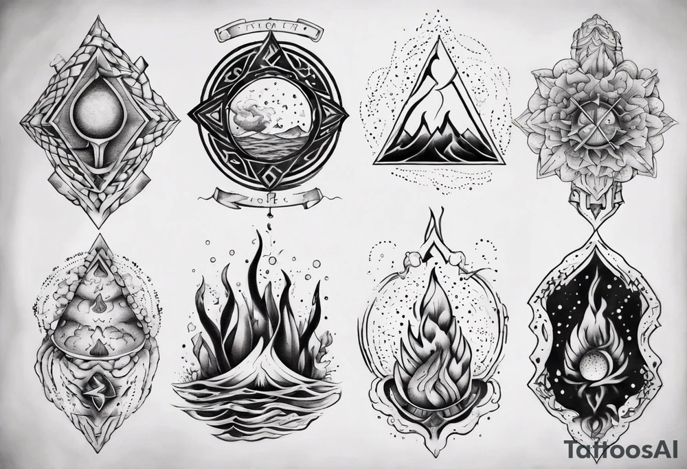 The four elements tattoo idea