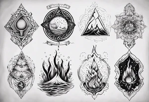The four elements tattoo idea