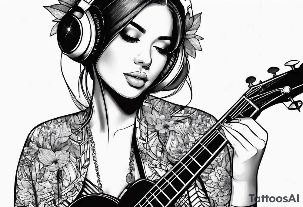 Jot is my daughter and i like music tattoo idea
