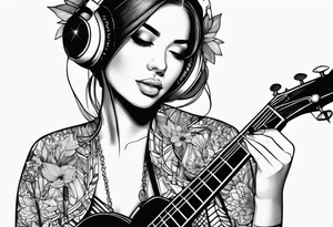 Jot is my daughter and i like music tattoo idea