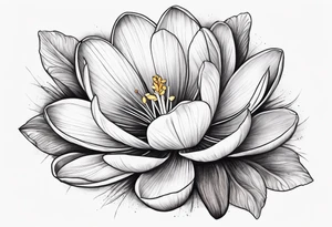 crocus flower design tattoo idea