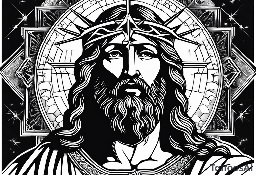 Christ the reedemer with lightning tattoo idea