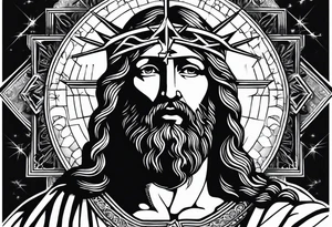 Christ the reedemer with lightning tattoo idea
