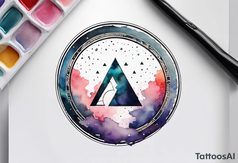 letter delta inside a circle, subtle, girly, simplistic tattoo idea