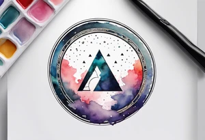 letter delta inside a circle, subtle, girly, simplistic tattoo idea
