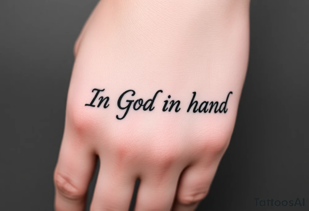 "In God's Hand" tattoo idea