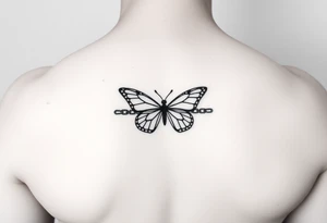 Chain link chain, butterfly, i ♥️ u alan knutson, you're my person tattoo idea