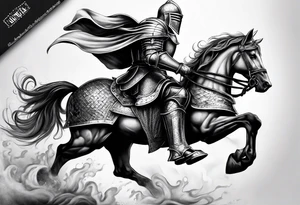 knight with heavy armor tattoo idea