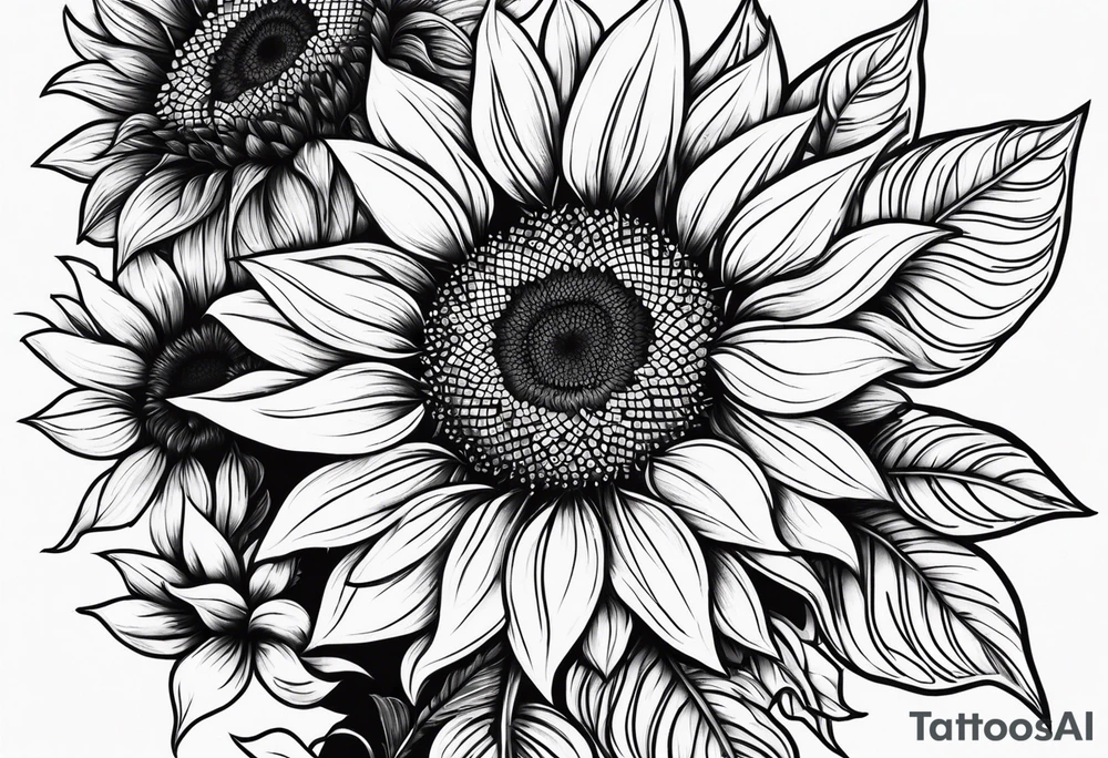 Sunflowers tattoo idea