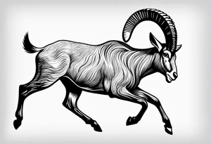ibex jumping tattoo idea