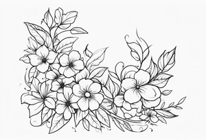 vines of flowers and leaves tattoo idea