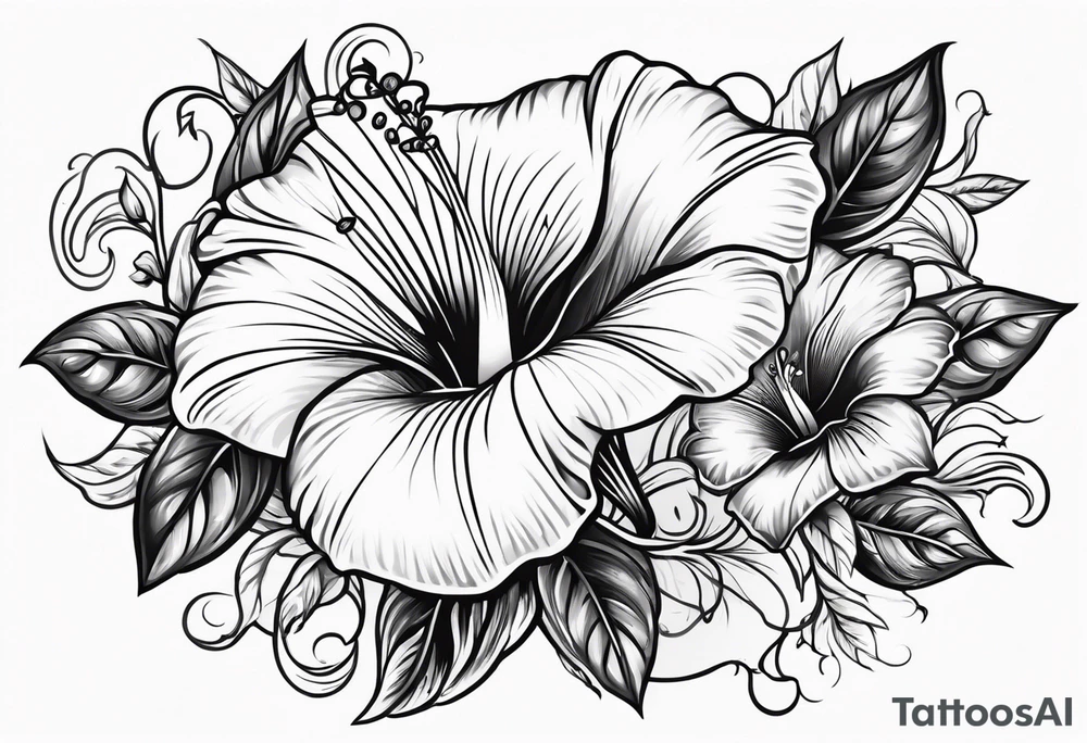 morning glory design tattoo idea