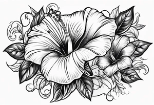 morning glory design tattoo idea