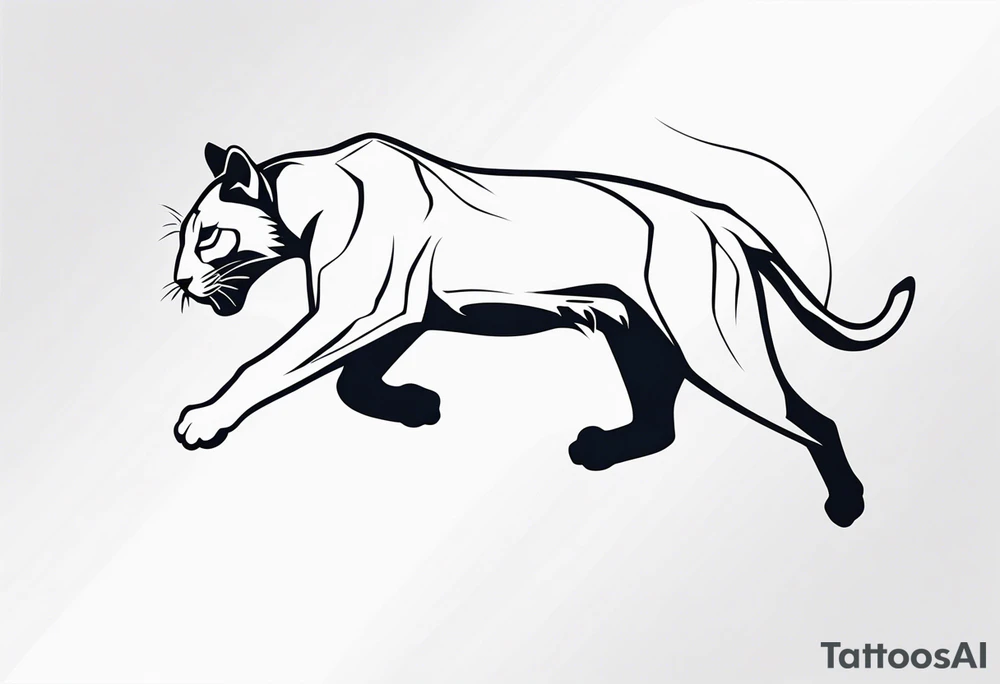 puma running tattoo idea