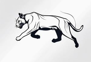 puma running tattoo idea