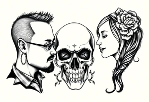 Family, brothers, skull, mom tattoo idea