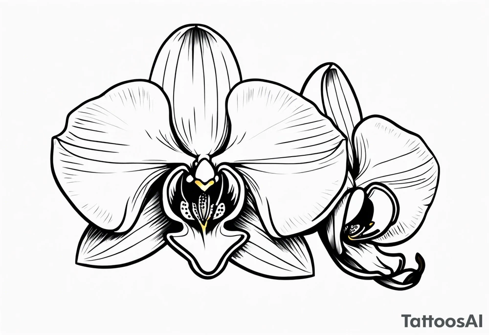 Elegant Orchid tattoo idea