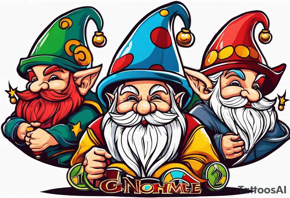 Casino gnomes tattoo idea
