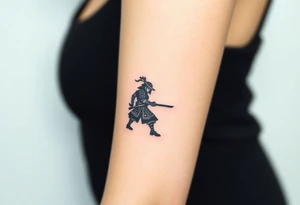 samurai warrior silhouette tattoo idea