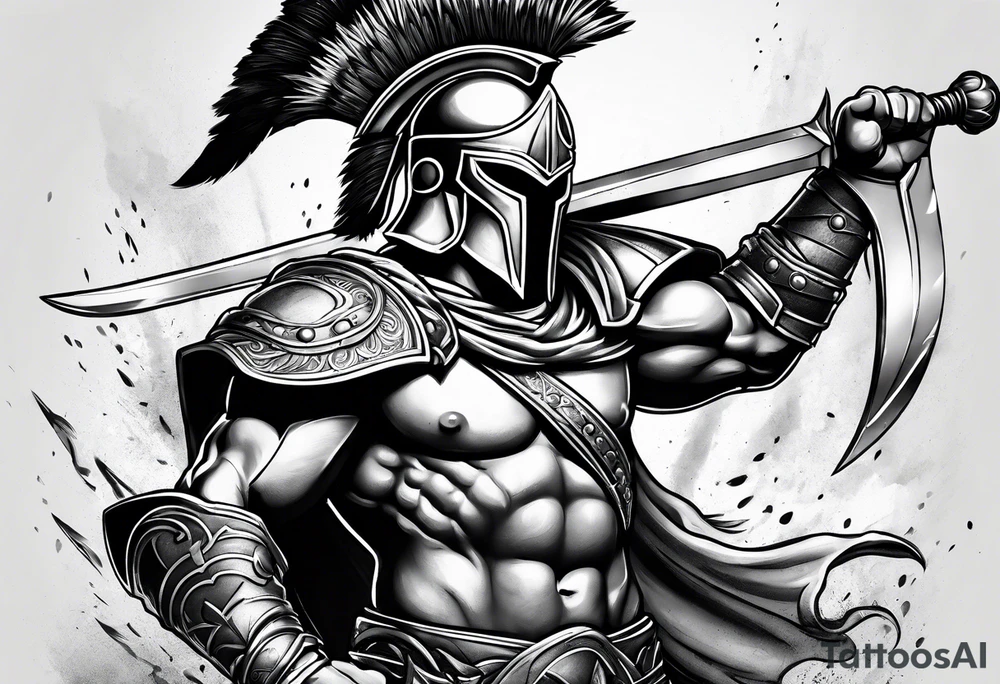 spartan warrior tattoo idea