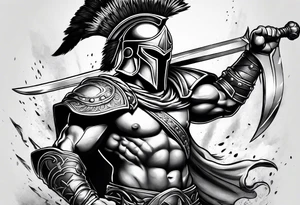 spartan warrior tattoo idea