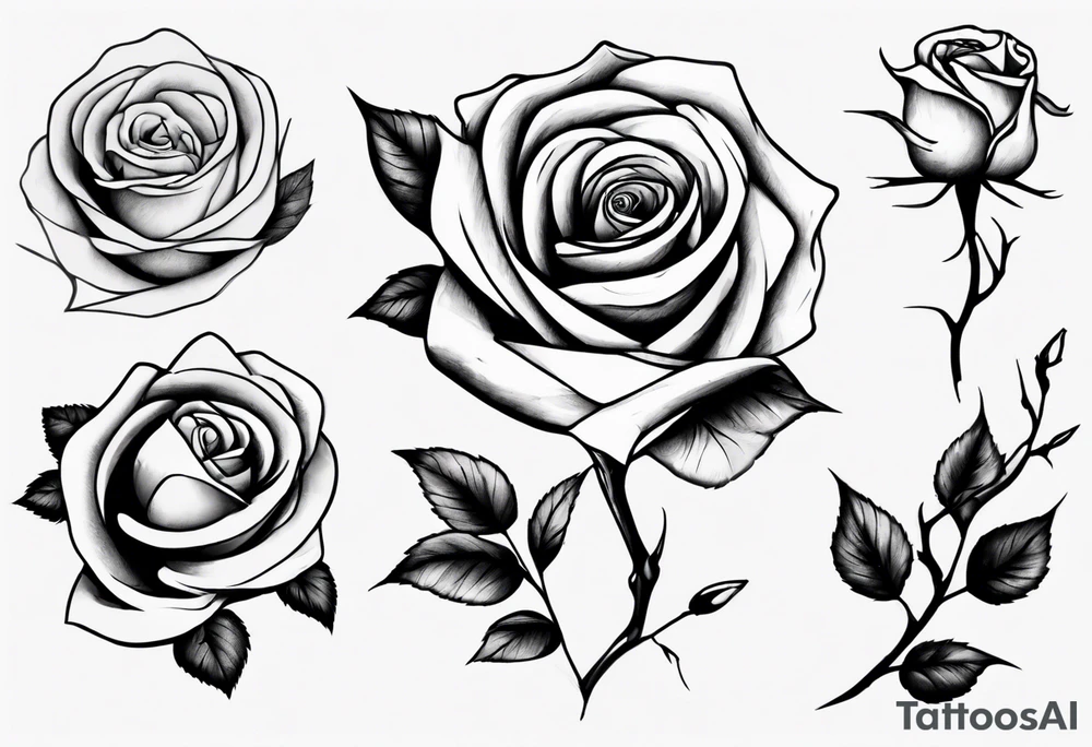 Single Rose for oblique tattoo tattoo idea