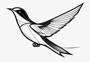 Beautiful Swallow Bird tattoo idea