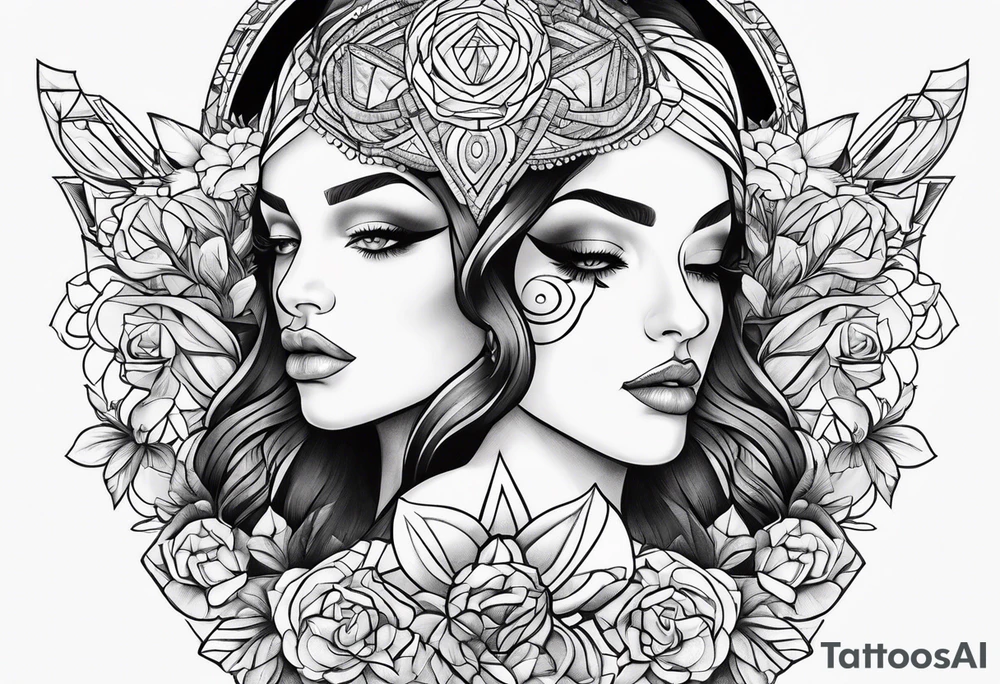 Mother of two tattoo idea