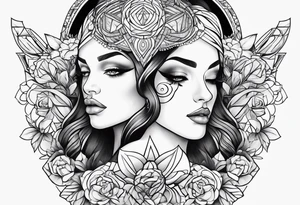 Mother of two tattoo idea