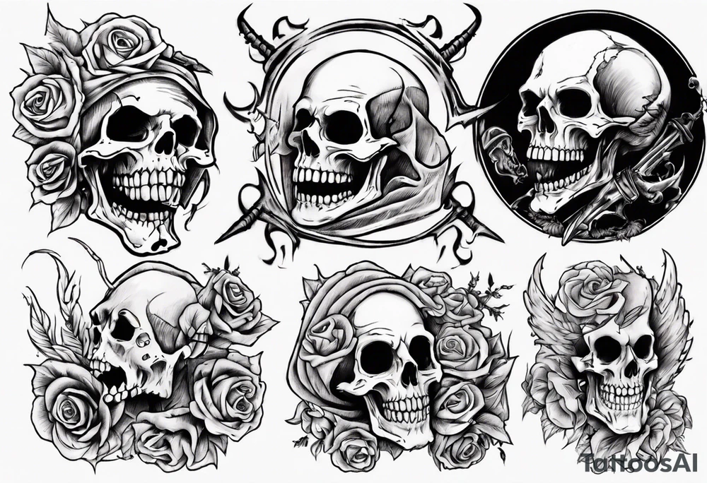 death smiling at me and I'm smiling back at the death tattoo idea