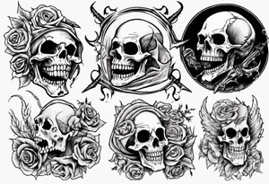 death smiling at me and I'm smiling back at the death tattoo idea