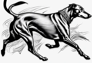 Running greyhound tattoo idea