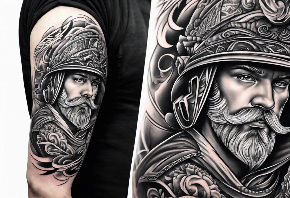 Father son half sleeve tattoo idea