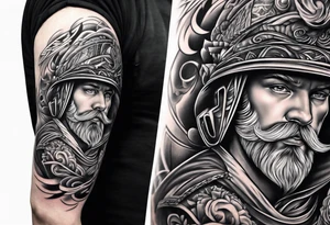 Father son half sleeve tattoo idea
