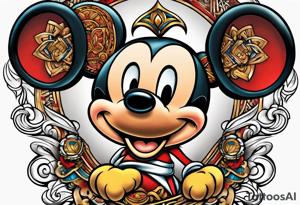 mickey mouse Filipino martial arts tattoo idea