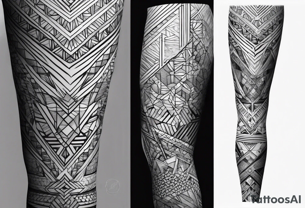 geometric pattern full leg and butt sleeve male tattoo idea geometric pattern full leg and butt sleeve male tattoo idea