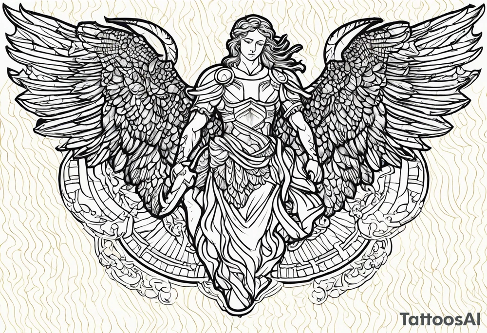 Archangel Saint Michael tattoo idea