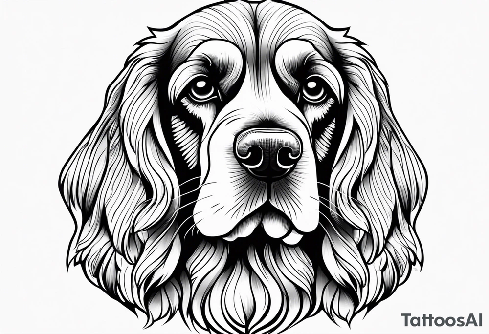 Amerikansk Cocker spaniel tattoo idea